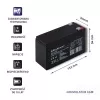 Batteria per UPS QOLTEC 53031 12V 9Ah verde, 152×94×65 mm, 2,35 kg