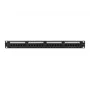 Patch panel 1U LANBERG PPUA-1024-B, 24 porte, Cat6a, U/UTP, rack 1U, profondità 102 mm, metallo, nero