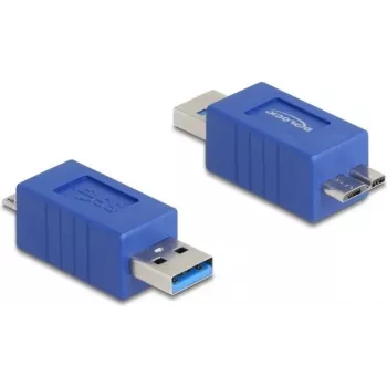 DeLOCK 67214 adattatore cavo USB Type-A a USB Micro-B blu