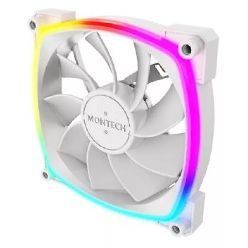 Montech RX120 PWM ventola per case PC 12 cm bianco 3 pz.