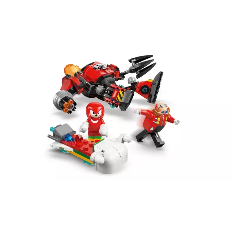 Set giocattolo da costruzione LEGO Sonic the Hedgehog 77005 Knuckles vs Dr Eggman Egg Crusher Mech, 350 pezzi, età 8+
