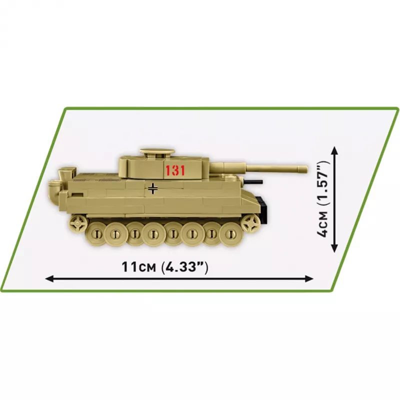 Kit di costruzione Cobi Tiger I 131 — 144 pezzi, età consigliata 6+, verde