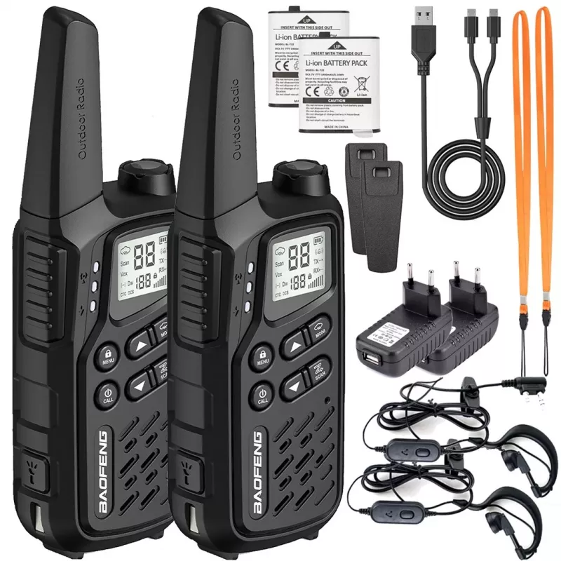 Walkie-talkie Baofeng BF-T25E nero, 2 pezzi