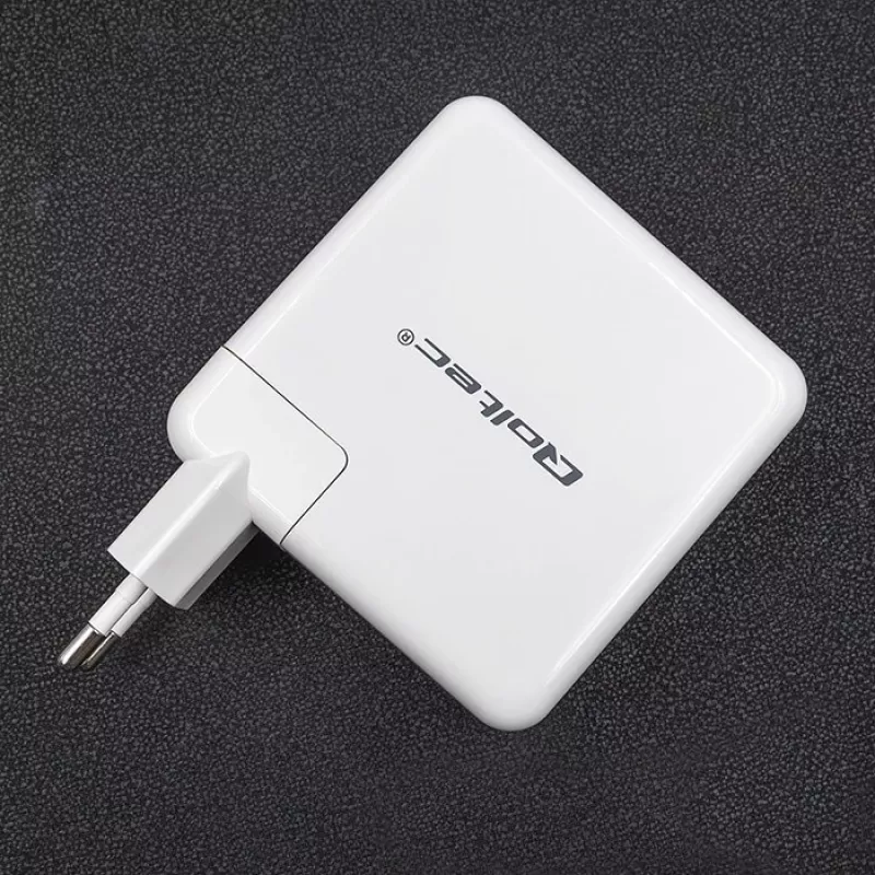 Qoltec caricabatterie GaN FAST 108W | 5-20V | 3-4.7A | USB C | bianco