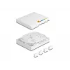 DeLOCK presa in fibra ottica FTTH a parete 4 x SC simplex LC duplex bianco