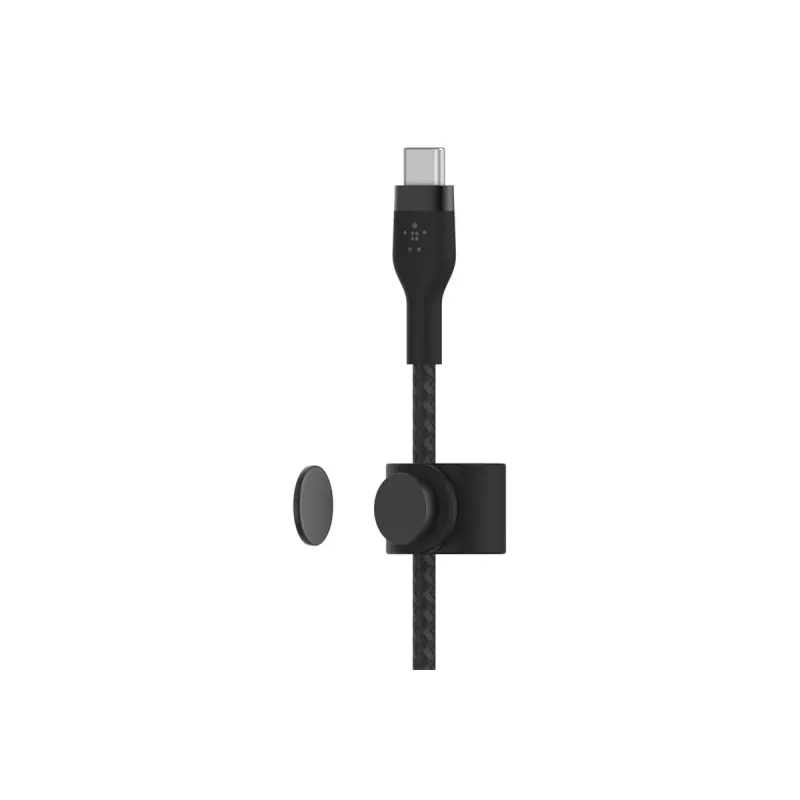 Cavo BoostCharge USB-C/USB-C in silicone intrecciato 2 m, nero