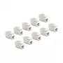 Modulo Keystone DeLOCK 88119 piatto bianco RJ-45 10 pz