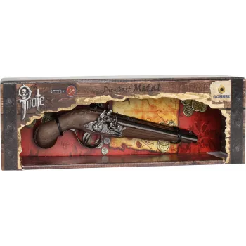 Pistola pirata in metallo giocattolo Pulio modello 15541/0 con design realistico