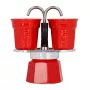 Macchina per caffè Bialetti Mini Express rossa 2 tazze + 2 tazze