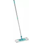 Leifheit Mop 55210 microfibra grigio turchese – mop piatto in microfibra per la pulizia dei pavimenti