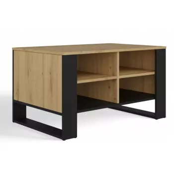 Tavolino top e shop Topeshop STOLIK KAWOWY ŁAWA MODERN 4P rovere Artisan nero