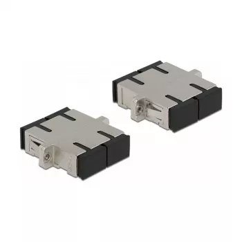 Accoppiatore in fibra ottica SC Duplex femmina su SC Duplex femmina single-mode metallo DeLOCK 86873