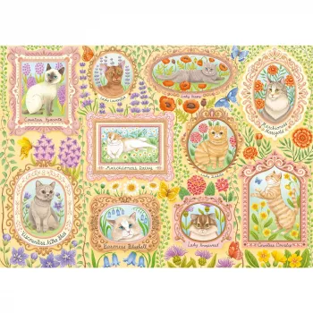 Puzzle Schmidt Spiele Noble Cats in Blossom, 1000 pezzi, modello 59792