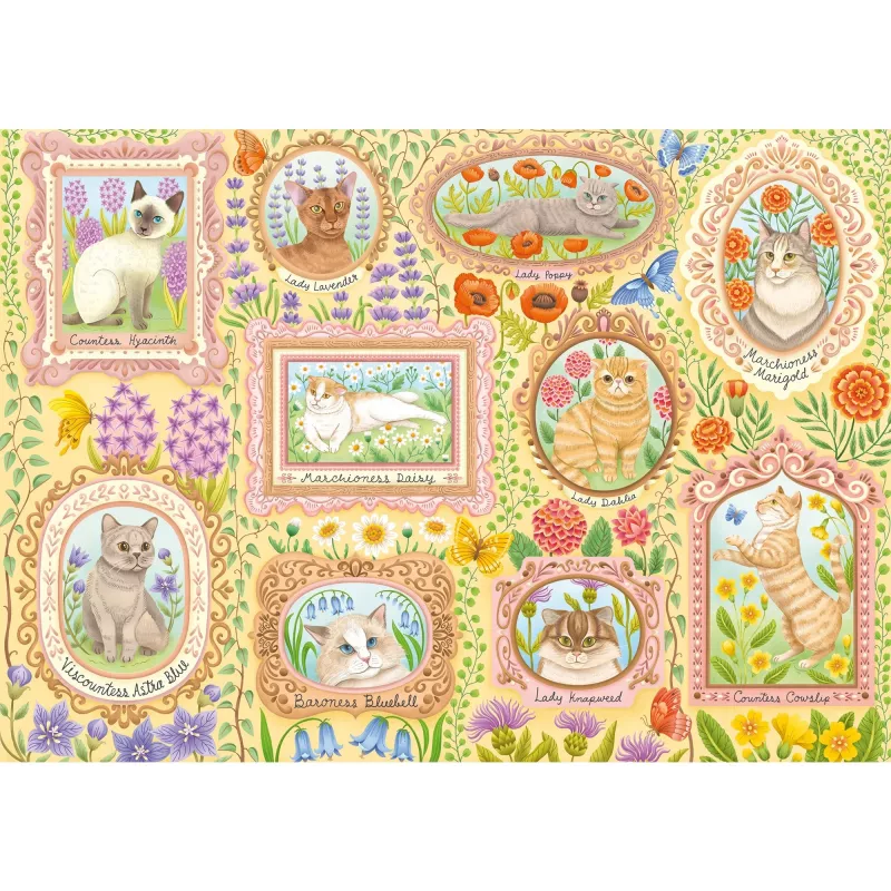 Puzzle Schmidt Spiele Noble Cats in Blossom, 1000 pezzi, modello 59792