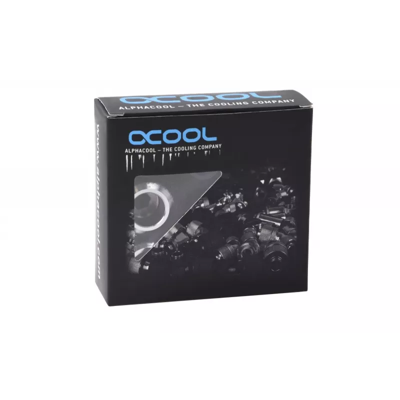 Kit raccordi Alphacool 17474 — raccordi in ottone cromato, Ø 22 mm, altezza 20 mm