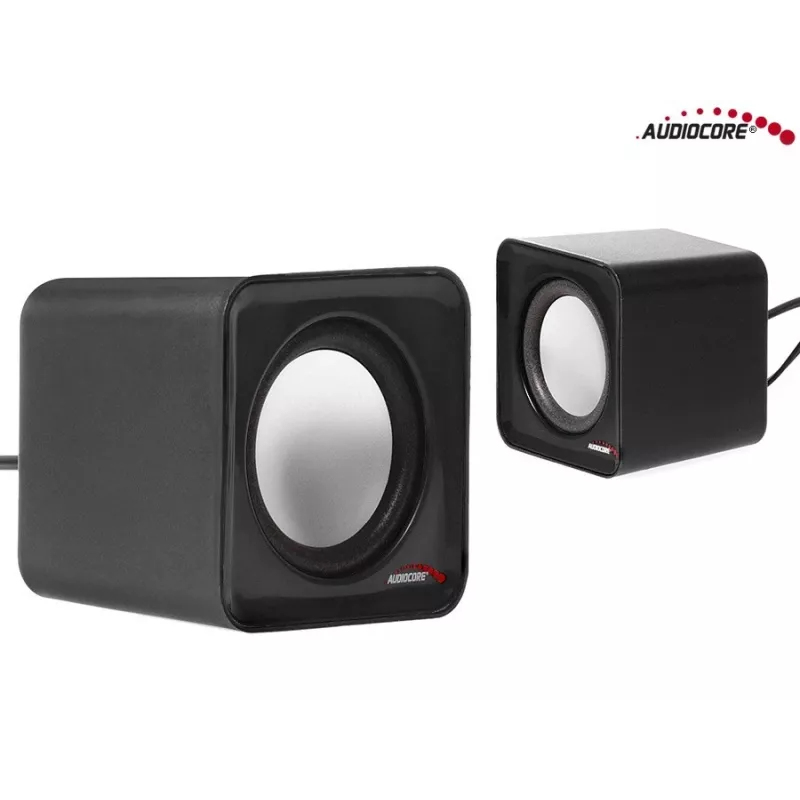 Diffusore PC a 2 vie Audiocore AC870 B — 3 W RMS, alimentazione USB con filo, ingresso 3,5 mm, 2.0 canali
