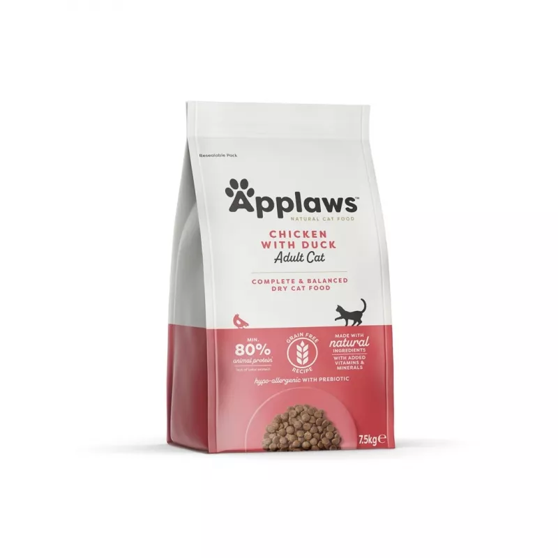 APPLAWS pollo con anatra - cibo secco per gatti - 7,5 kg