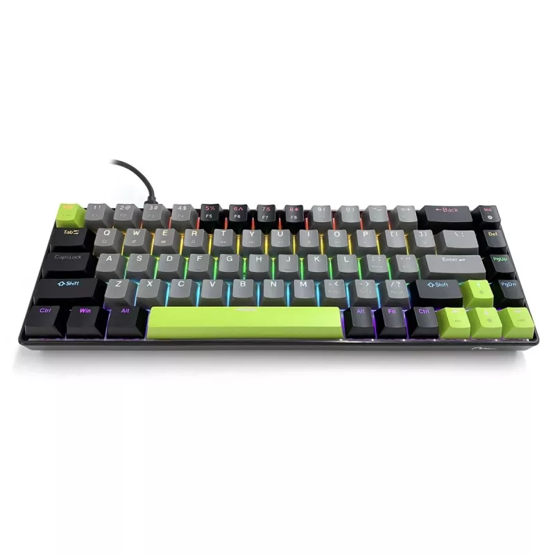 Tastiera meccanica MEDIA-TECH MT1260 Red Core MX60, formato 60%, switch CHERRY MX Red, illuminazione RGB, USB, verde