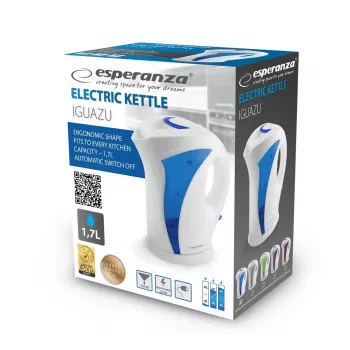 Esperanza EKK018B bollitore 1,7 L, bianco/blu