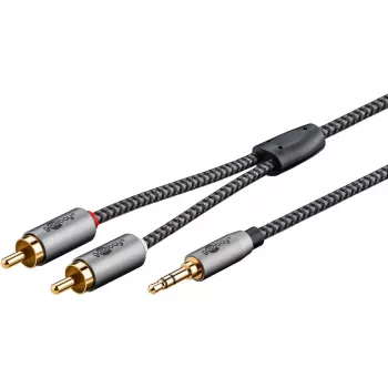 Goobay 65284. Connessione 1: 3.5mm, connettore 1 sesso: maschio, connessione 2: 2 x RCA, connettore 2 sesso: maschio, materiale del cavo: C