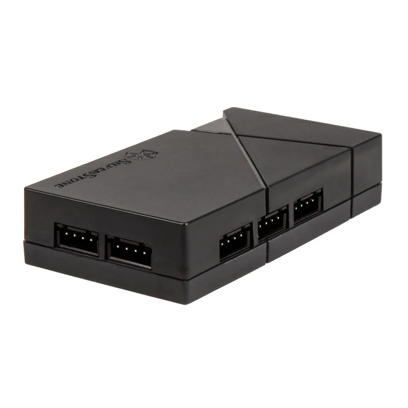 SilverStone SST-LSB01 hub LED RGB con 2 strisce LED, nero