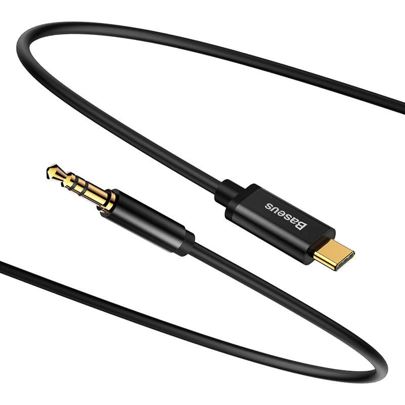 Cavo audio Baseus Yiven USB-C a mini jack 3,5 mm, 1,2 m (nero)