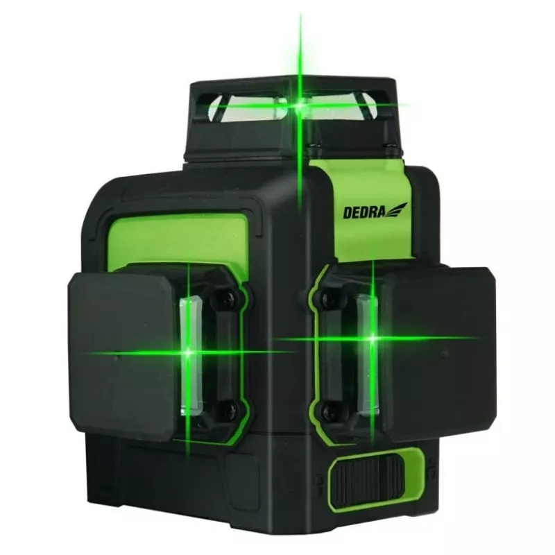 Livella laser Dedra MC0904 Verde — portata 30 m, raggio verde, layout compatto