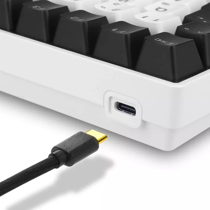 Sharkoon SKILLER SGK50 S3 tastiera gaming USB AZERTY francese bianca