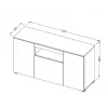 Cama Sideboard VIVA 150 nero/nero lucido + bianco