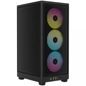 Corsair RGB AIRFLOW Case PC 2000D nero Mini-ITX incluso alimentatore No SFX