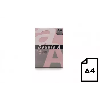 Carta colorata Double A, 80 g, A4, 500 fogli, rosa