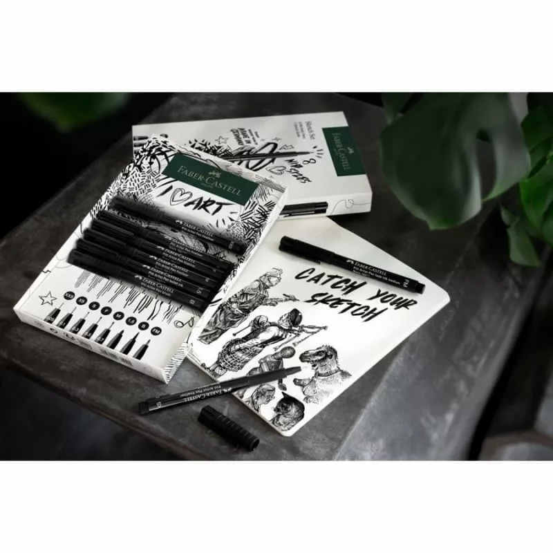 Fineliner Faber-Castell 267102 Multi nero 8 pezzi punta tonda