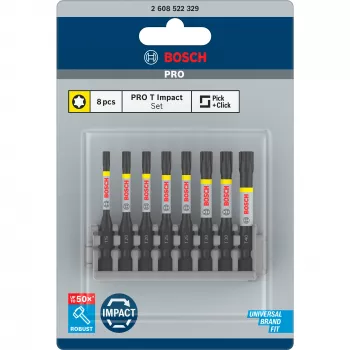 Bosch 2 608 522 329 Punta per avvitatore 8 pz.
