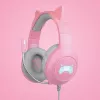 FR-TEC Tanooki cuffie con filo archetto gaming grigio - rosa (FT2021)