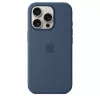 Custodia in silicone compatibile MagSafe per iPhone 16 Pro - Denim