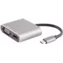 Dock per laptop S/CONN 14-05026 con cavo USB 3.2 Gen 1 Type-C grigio