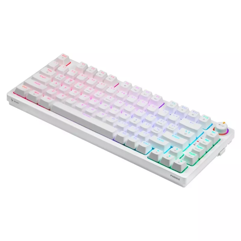 SAVIO PHENIX WHITE tastiera meccanica wireless, Gateron Red Pro, ABS