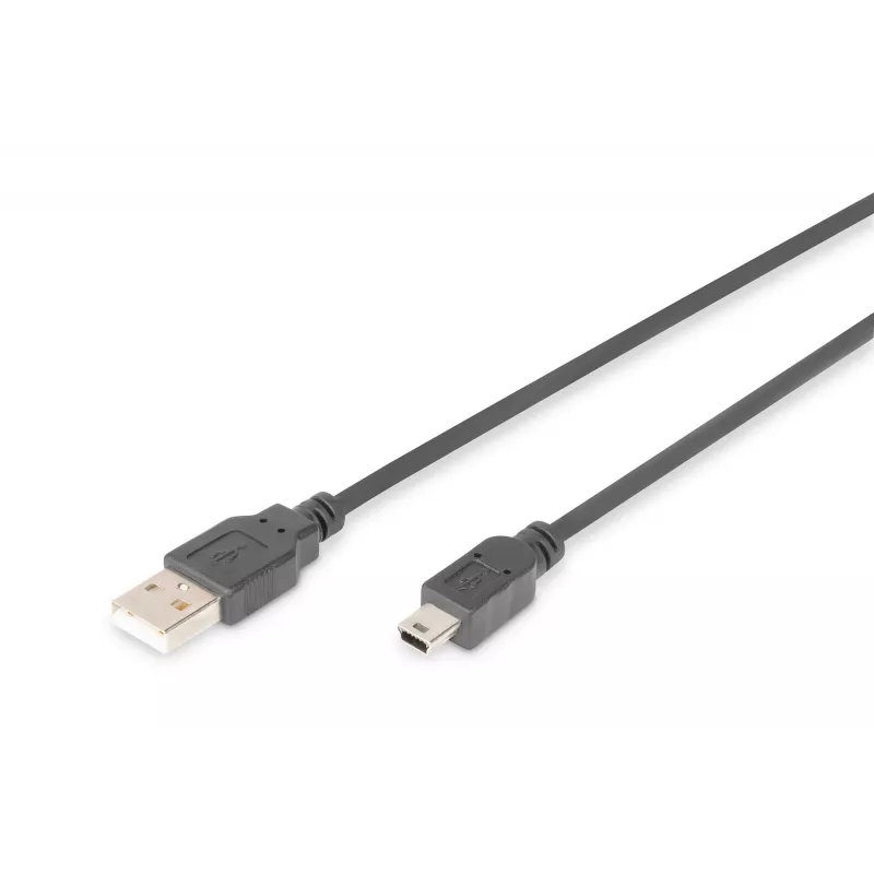 ASM AK-300108-018-S cavo ASSMANN USB 2.0 HighSpeed Type-A / Mini-USB B (5 poli) connettore maschio 1,8 m