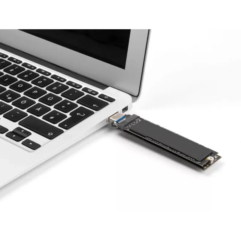 Convertitore combo DeLOCK per M.2 NVMe PCIe o SATA SSD USB 3.2 Gen 2 nero