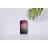 Custodia per smartphone iKins per iPhone XR — design fiori d'acqua, nero