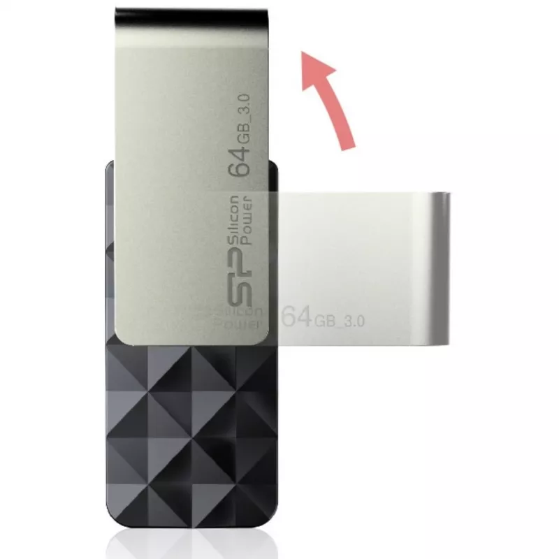 Silicon Power Blaze B30 SP016GBUF3B30V1K chiavetta USB, 16 GB, USB 3.0, nero