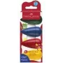 Gessetto Faber-Castell 120408 blu verde rosso giallo 4 pz.