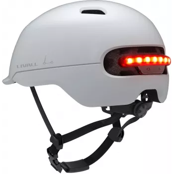 Casco open-face Livall C20 bianco struttura in guscio rigido