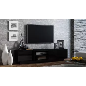 Mobile TV Cama SIGMA1 180 nero/nero lucido