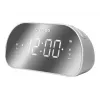 Radiosveglia Muse M-170CMR — radiosveglia digitale, display LED da 1,2 pollici, FM, AC 230V, backup AAA, specchio/bianco