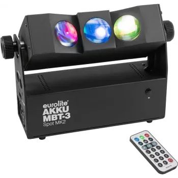 EUROLITE AKKU MBT-3 Spot MK2, spot LED da 3W a batteria