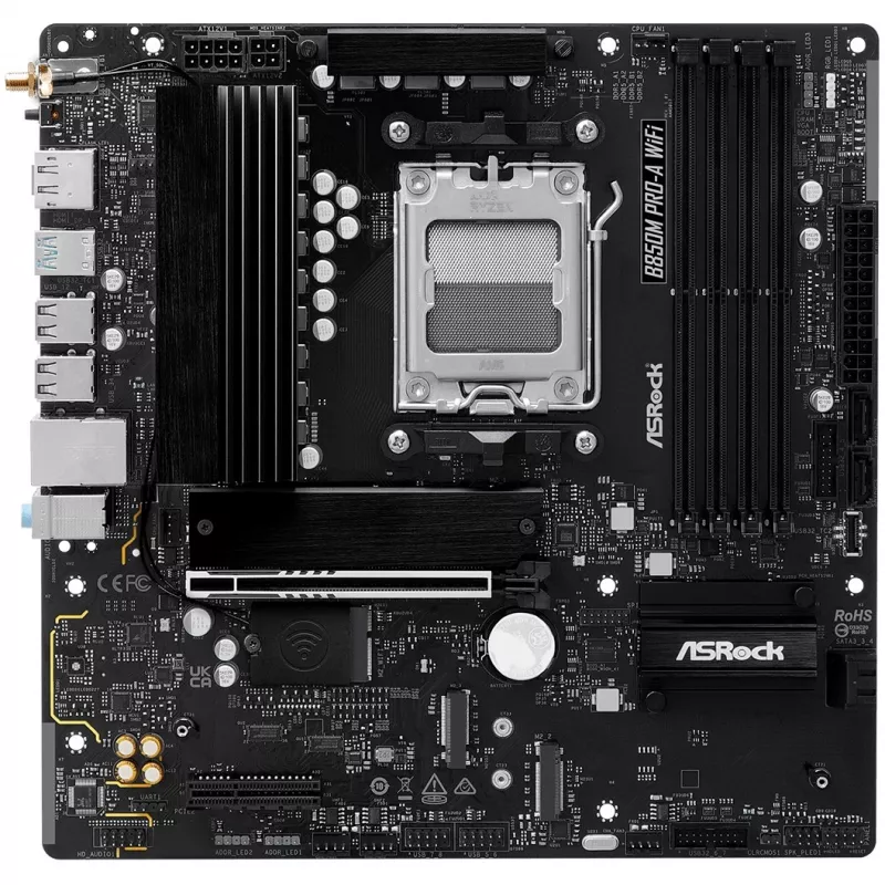 Scheda madre ASRock B850M Pro-A WiFi micro ATX – AMD B850, socket AM5, DDR5, 4x DIMM, 256 GB, Wi-Fi, LAN 2,5 Gb