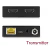 Set trasmettitore e ricevitore AV DELOCK 65955 — extender HDMI Cat6/Cat6a, fino a 3840×2160, con filo, alimentazione Micro-USB-B