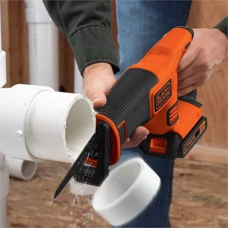 Black & Decker BDCR18-QW sega a gattuccio nero, arancione