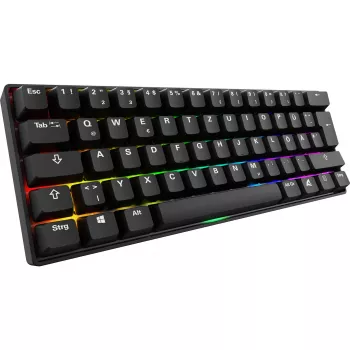 Tastiera Sharkoon 100065630 60% con filo USB QWERTZ tedesco nera
